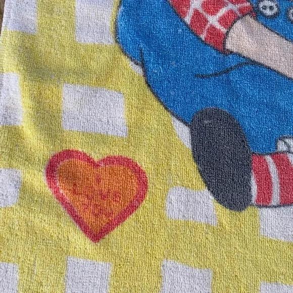 Raggedy Ann & Andy Vintage Bath Towel Wamsutta 1970s Bobbs Merril Fringe Retro - Picture 5 of 7